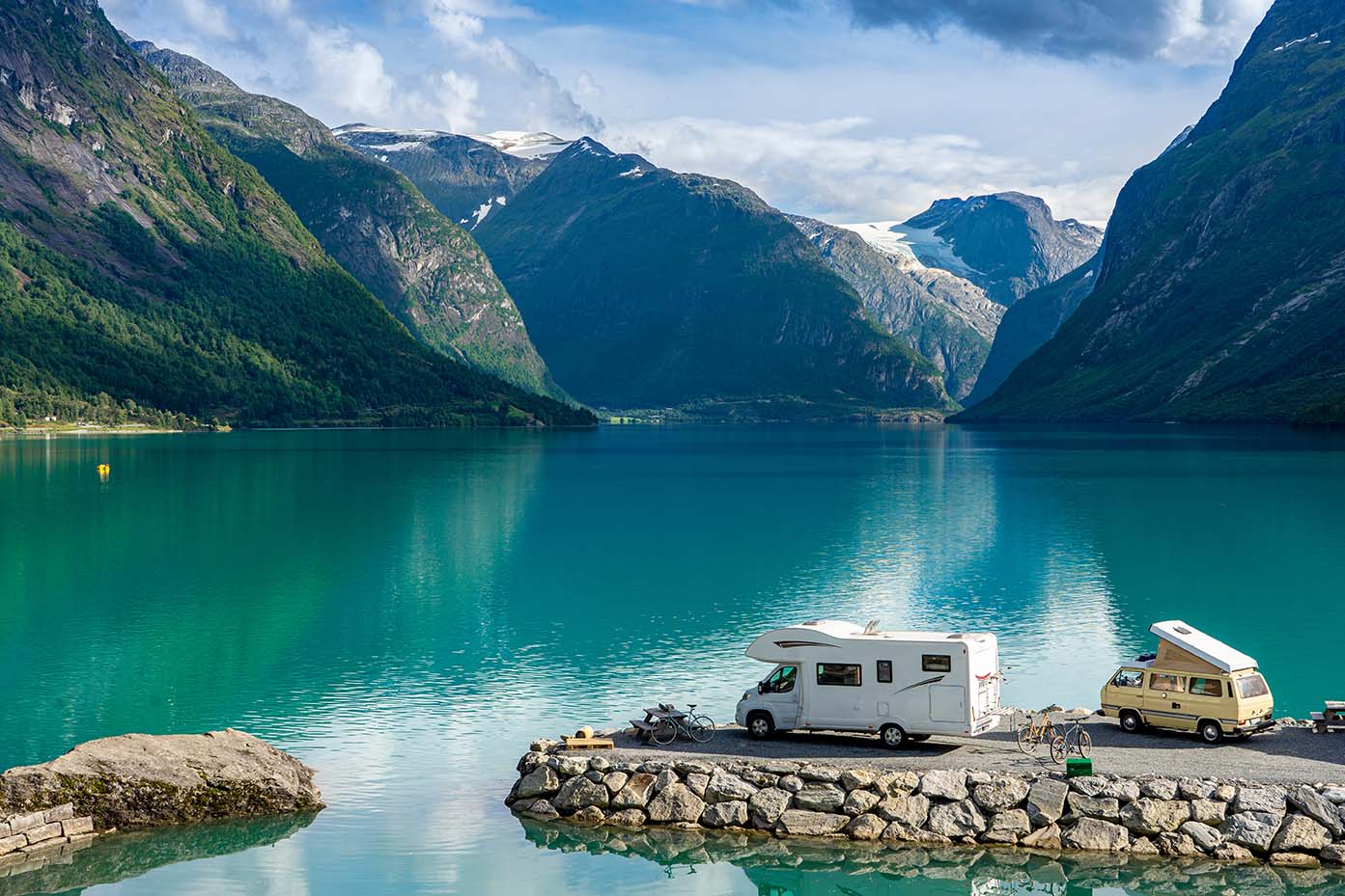 Foto Wohnmobil am See